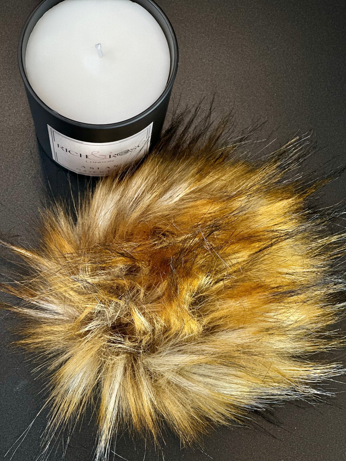 Fluffy gift, faux fur, lion gift, real fur, genuine fur, faux fur , faux fur centre piece, fur interiors, fur decor, faux fur decor, unique gifts for him, unusual gifts, vegan candle, fur gifts, faux fur gift, unique gifts for her,